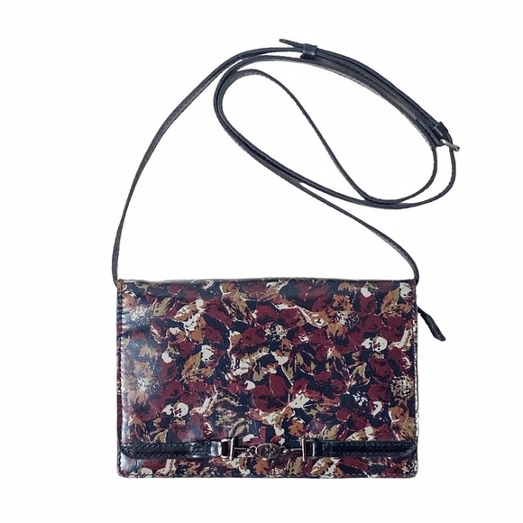 Patricia Nash "Scarlet Bloom" Leather Apricale Crossbody Bag With Dust Bag - Picture 3 of 16